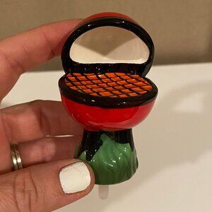 Nora Fleming Mini "Hot Stuff" Summer BBQ Grill Ceramic Insert 3"‎